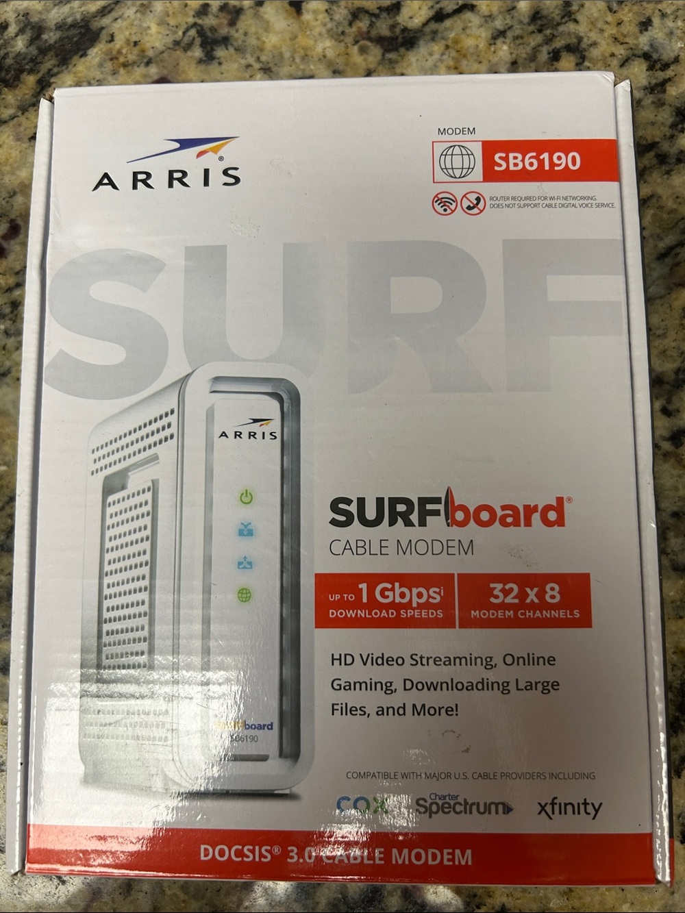 SURFboard SB6190 White Cable Modem - 1 Gbps